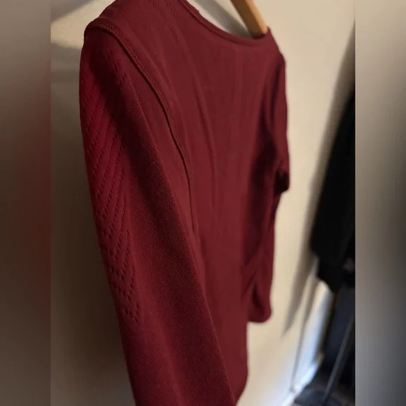 Lululemon Athletica Reveal Long Sleeve Top - Deep Rouge - Picture 4 of 7